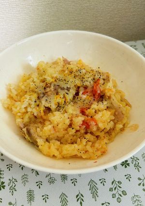 炊飯器で作る！簡単トマトチーズリゾット-レシピのメイン写真