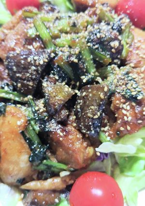 早うま☆鶏肉となすのごま照り焼き-レシピのメイン写真