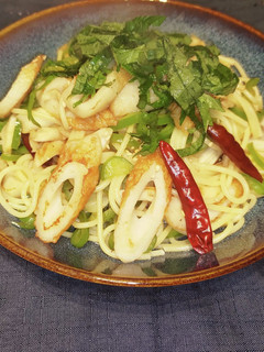 罪悪感軽減?竹輪和風パスタ-レシピのメイン写真