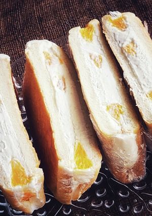 オレンジフルーツサンド☆食パン☆朝ごはん-レシピのメイン写真