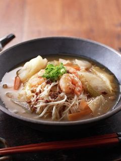 鶏そぼろと海老のスープそうめん-レシピのメイン写真