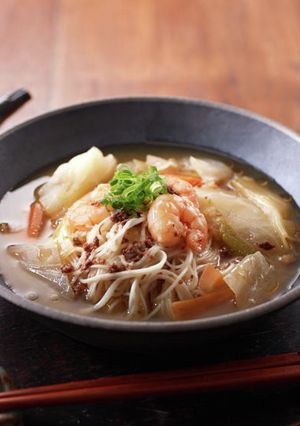 鶏そぼろと海老のスープそうめん-レシピのメイン写真