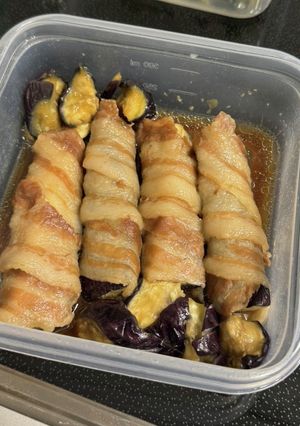 レンジのみ ＊ なすの豚バラ巻き-レシピのメイン写真