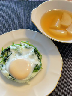 ホットクック★目玉焼き&スープ-レシピのメイン写真