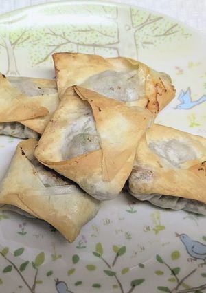 ヘルシー！ノンフライヤーで揚げワンタン　-レシピのメイン写真