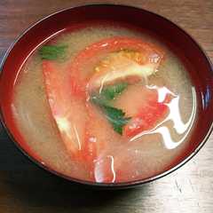 ✩夏バテ予防に✩トマトと大葉の味噌汁-レシピのメイン写真