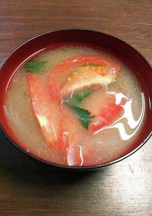 ✩夏バテ予防に✩トマトと大葉の味噌汁-レシピのメイン写真