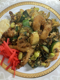 イカフライとズッキーニと枝豆の炒め物-レシピのメイン写真