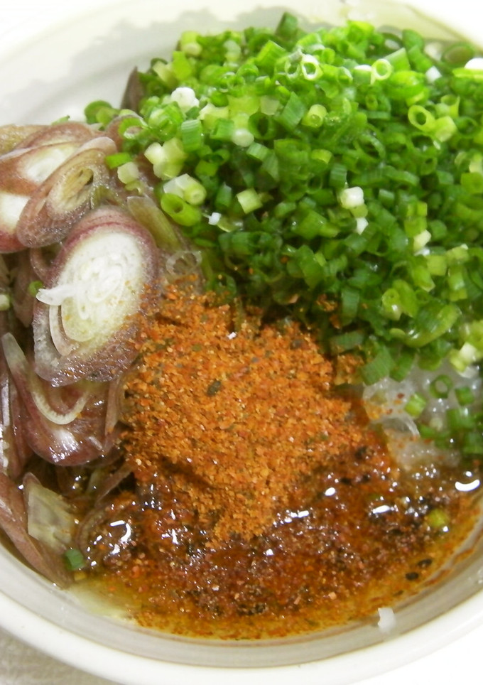 無添加　みょうがと葱の七味おろし-レシピのメイン写真