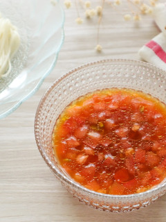 さっぱり♪ピリ辛トマトのつけそうめん-レシピのメイン写真