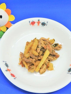 豚肉とじゃがいもの青のり炒め★尾張旭市学-レシピのメイン写真
