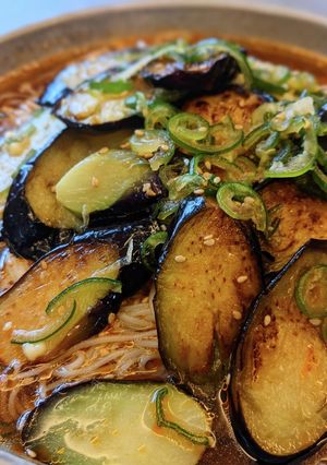 頬っぺが落ちちゃう絶品ナスのそうめん-レシピのメイン写真