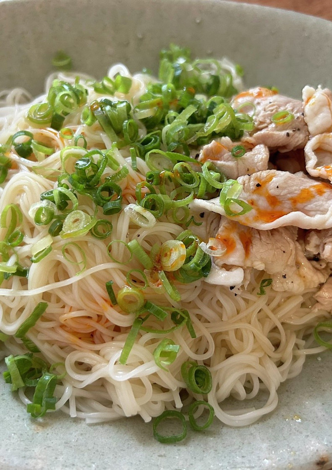 冷た〜い　冷しゃぶ素麺　チャイニーズ風-レシピのメイン写真