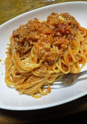 自家製ミートソースパスタ-レシピのメイン写真