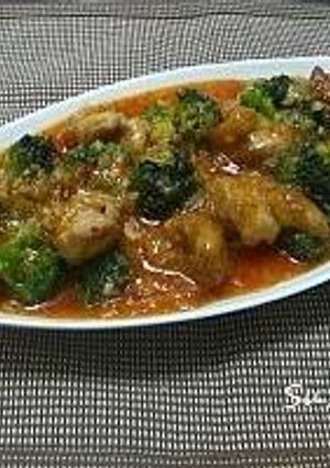 鶏肉とブロッコリーのチリソース炒め-レシピのメイン写真