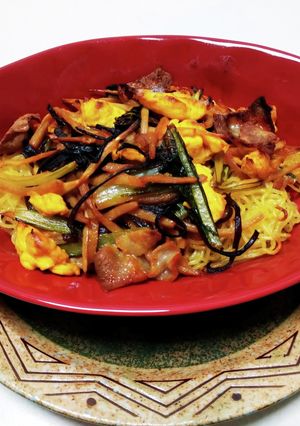 焼き　チンジャオロース（青椒肉絲）麺！-レシピのメイン写真