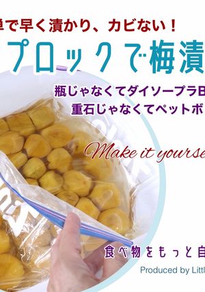 ジプロックとダイソーボックスで簡単梅漬け-レシピのメイン写真