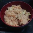 塩昆布の炊き込み明太子の混ぜ込みごはん