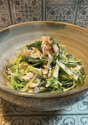 きゅうりと水菜のマヨサラダ-レシピのメイン写真