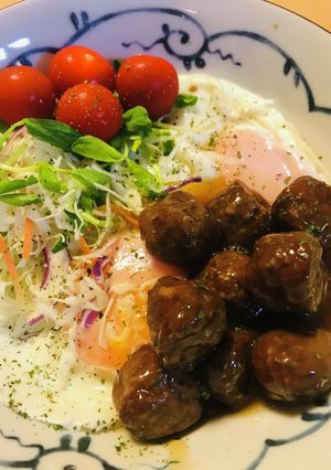 レトルト●ミートボールのロコモコ風丼-レシピのメイン写真
