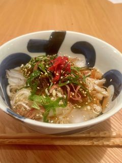 夏のおうどん☆梅もずく冷やしうどん-レシピのメイン写真