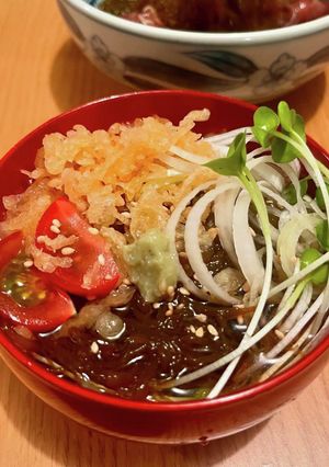 冷やしタヌキもずく☆満足感UP！-レシピのメイン写真