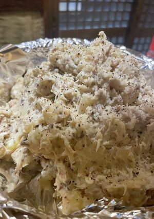 鯖と沢庵の和風ポテトサラダ-レシピのメイン写真