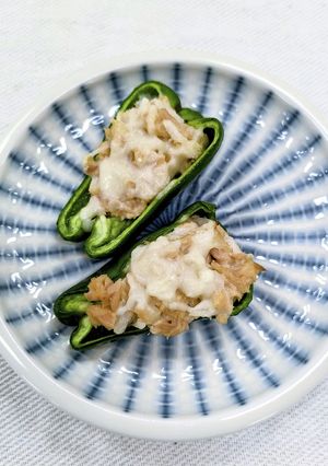 ピーマンのツナ詰めチーズ焼き-レシピのメイン写真