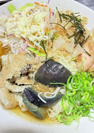 晩ご飯や暑い時に冷たい☆ぶっかけそうめん-レシピのメイン写真