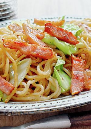 くんちゃまベーコンの焼きそば-レシピのメイン写真
