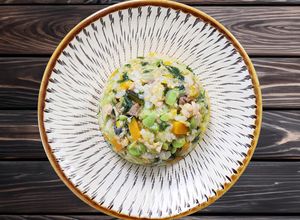 犬ご飯/サケ缶とそら豆のごはん-レシピのメイン写真