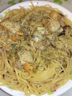 帆立とキノコのコンソメバターパスタ-レシピのメイン写真