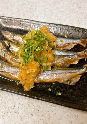 焼きししゃもの簡単もみじおろしのせ-レシピのメイン写真
