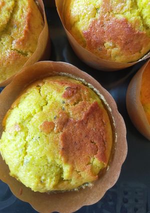 かぼちゃの煮物の残りでカップケーキ-レシピのメイン写真