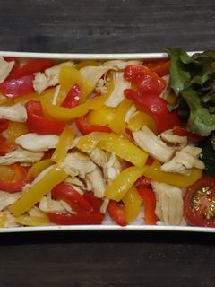 ささみとパプリカのめんつゆ和え丼弁当-レシピのメイン写真