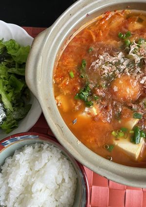 サバ缶のキムチチゲ風-レシピのメイン写真