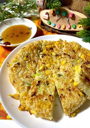 茹ですぎちゃったそうめんdeチヂミ-レシピのメイン写真