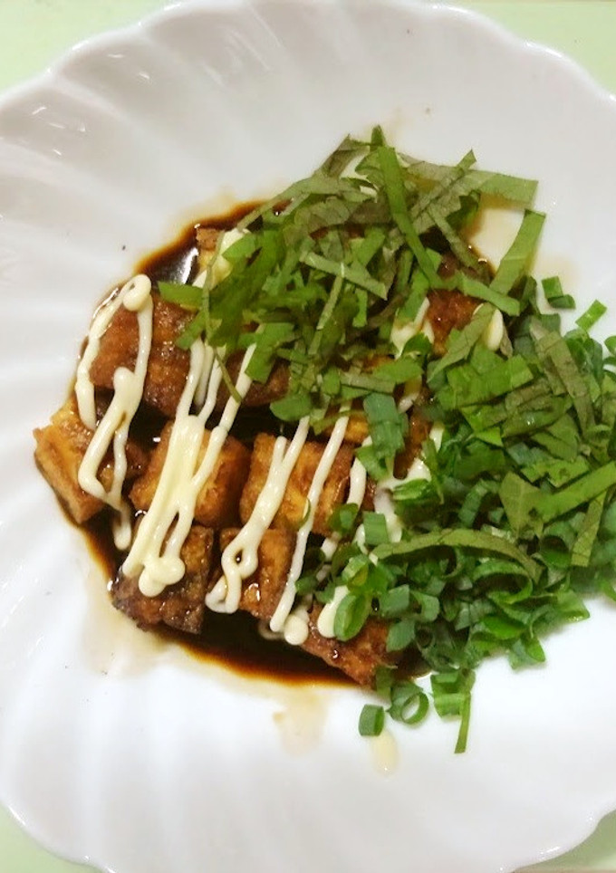 厚揚げのサイコロおつまみ：たこ焼き風味-レシピのメイン写真