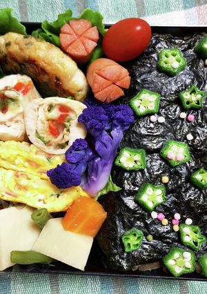 7/6 ﾖｯﾁｬﾝ☆ 七夕つくねお弁当-レシピのメイン写真