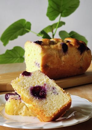 簡単混ぜない☆米粉ブルーベリーケーキ朝食-レシピのメイン写真