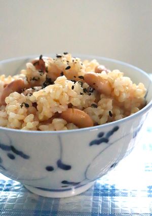 ヘルシー★ゼロ活力なべで煎豆の玄米ご飯-レシピのメイン写真
