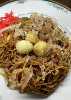 うずらの玉子と枝豆の焼きそば-レシピのメイン写真