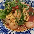 簡単!トマトとエビの冷製パスタ