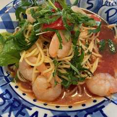 รูปของ 簡単！トマトとエビの冷製パスタ