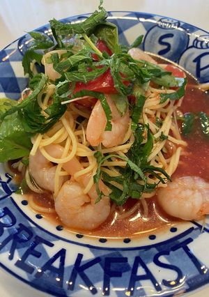 簡単！トマトとエビの冷製パスタ-レシピのメイン写真