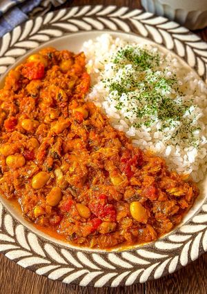☆お豆とサバ缶のトマトこうじカレー☆-レシピのメイン写真
