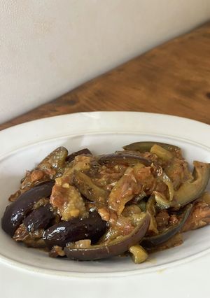 鯖の味噌煮缶で☆麻婆茄子-レシピのメイン写真