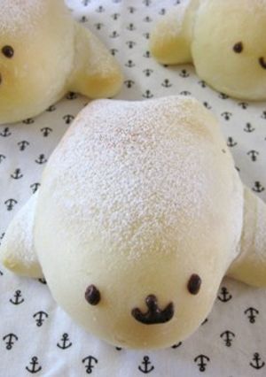 白パンで★まめゴマ風あざらし♪-レシピのメイン写真