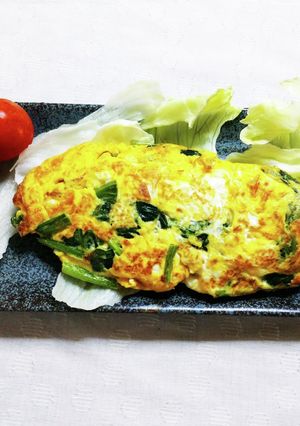 しのんち☆ほうれん草とチーズのオムレツ♪-レシピのメイン写真