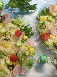 七夕のサラダは簡単そうめんサラダ-レシピのメイン写真